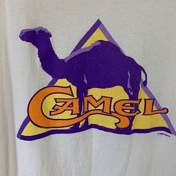 CAMEL Vintage Premium Taste Cotton USA Cream Tank Made in USA‎ Size XL - Picture 7 of 10